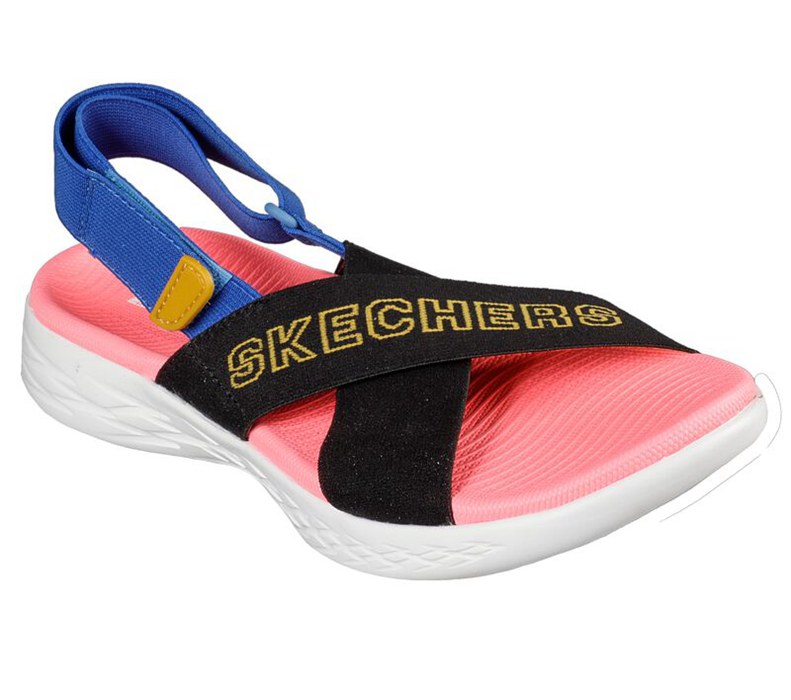 Skechers On The Go 600 - Wild Heart - Womens Sandals Black/Multicolor [AU-CO7992]